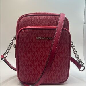 NWOT Michael Kors Pink Crossbody Bag with Chain Strap